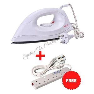 Royal Ry Electric Non Stick Sole Premium Quality Dry Iron Box Plus Free Extension