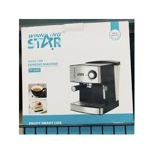 WINNING STAR Espresso Machine Coffee Maker 850W with Foaming Milk Frother Wand Warm Cup Plate