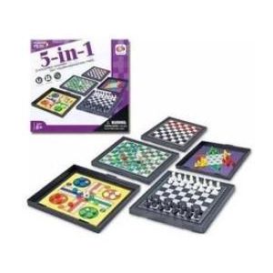 5-in-1 Magnetic Board Game Set – Chess, Ludo, Snakes & Ladders, Checkers, Chinese Checkers (Small)