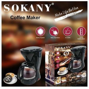Sokany Coffee Maker SK-123A Electric Automatic Coffee Machine with Fast Brewing and Durable Design Perfect for Home or Office Use Enjoy Fresh Coffee Every Morning