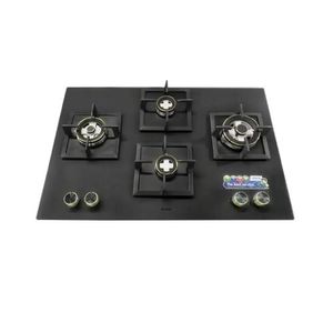 Bolesi Hob 4-Burner Built-in Gas Tempered Glass Cooktop Black BLS-ML-8402G
