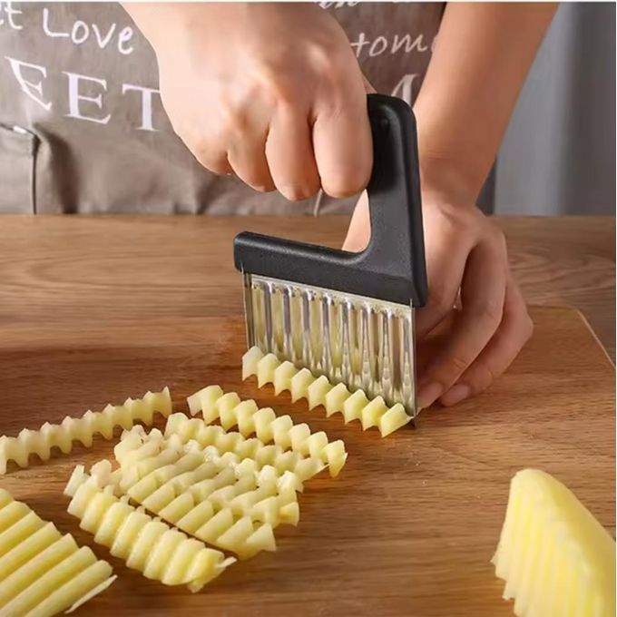 French Fries Cutter Potato and vegetable Slicer Wavy Edged