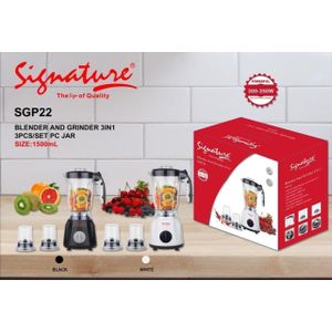 Signature 3 In 1 Blender With Chopper And Grinder