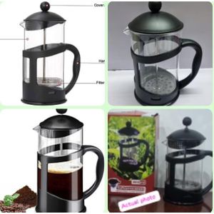 Manual Tea and Coffee Press Maker with Heat-Resistant Glass Jug – Multi-Purpose Beverage Brewer for Coffee, Tea and Herbal Infusions