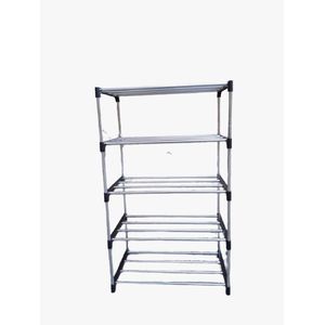 Nunix 5 Layer Portable Shoe Rack Slim Design Black