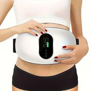 USB Rechargeable Full Body Massage Belt, Slimming and Body Shaping, Portable Relaxation Fitness Device, White