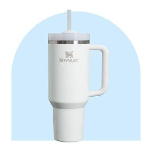 Staedtler Stanely cup tumbler40oz -white plain stainless steel with straw