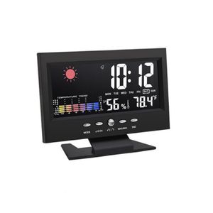 LED Color Screen Alarm Clock with Temperature, Humidity & Calendar