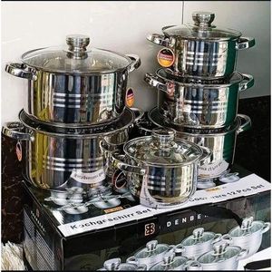 EDENBERG 12 pcs stainless steel pots