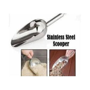 12 inches deep 600 grams extra heavy stainless steel scoup with ring handle for hanging after use