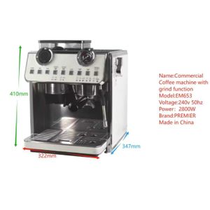 Commercial coffee machine with grind function