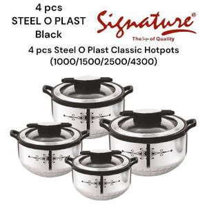4 Pcs Steel O Plast Hotpots (1000/1500/2500/4300)