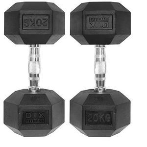 2 Pieces 20kg Each Hexagonal Dumbell