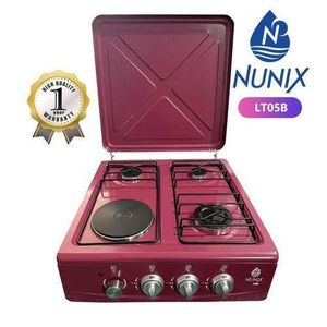 Nunix New model Table Top Cooker 3 Gas + 1 Electric Burner Stove