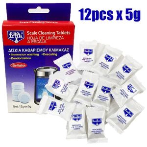 KUAKUA 12pcs Scale Cleaning Tablets Kettle Descaling Agent Accessories Scale Remover Tea Pot Cleaner