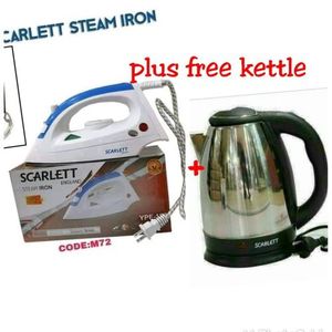 Steam Iron Box With FREE 2L Automatic Electric Water Kettle