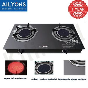 AILYONS AILYONS-Infrared Glass Top Burner Energy Saving Table Top Cooker with Durable Ceramic Infrared Plate Fast Heating Easy Clean Surface for Home Kitchen Use