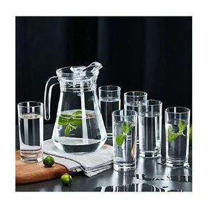 6pcs Elegant Water/Cocktail/Champagne Glasses plus Free 1pc Glass Jar with lid