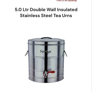 Signature 5Ltr Double Wall Insulated Stainless Steel Tea Urn For Home, Events, Restaurants Use