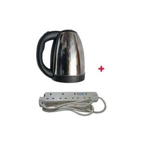 IPCONE Stainless Steel Cordless Kettle Plus FREE 4 Way Extension