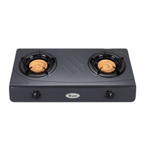 Lyons GK-013 Stainless Steel Two Burner Double Ring Flame Gas Cooker-Grey (1YR WRTY)
