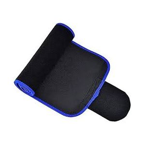 Waist Belt Made of Neoprene for Women & Men for Tummy Exercise (Free Size)-Black/Blue