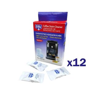 KUAKUA 12 Tablets Coffee Stain Cleaner Machines Cleaning Effervescent Universal Descaling Solution for All Types