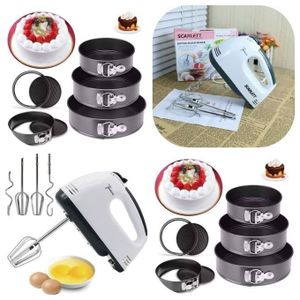 Scarlett Electric Hand Mixer And 3 Pieces Baking Set Tins