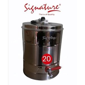Signature STAINLESS STEEL DOUBLE WALL TEA URN NON ELECTRIC 20L