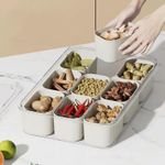 Sealed snack container with 9 compartments for kitchen refrigerator storage