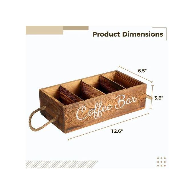 Wooden Coffee bar / Tea organizer