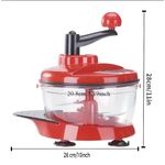 Advenza Manual Vegetable Grinder, Cassava Blender, Garlic Paste Blender, Multi-functional Plastic Food Processor – Suitable for Kitchen and Outdoor Use, Kitchen Cooking Stove Accessories, 3L Big Capacity, Battery-Free