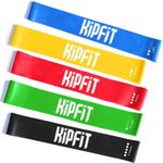KipFit LATEX RESISTANCE LOOP EXERCISE BANDS THERAPY WORKOUT SET OF 5 (ASSORTED)