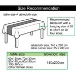 Solid Tablecloth and Table Runner Set, Washable Kitchen Dining Table Decoration for Home Party Decor, Light Blue