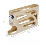 4-layer egg storage box, rolling egg storage rack, can hold up to 30 eggs