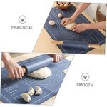 3-piece food grade silicone rolling pin set - blue