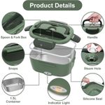 Car portable electric lunch box, 2 in 1 household insulated lunch box