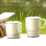 Portable Foldable Electric Kettle 500ml Stainless Steel Travel Hot Water Cup