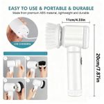 5 in1 Multifunction USB Rechargeable Spin Scrubber,Electric Cleaning Brush With 5 Replaceable Brush Heads,For Bathroom, Shower, Tub, Kitchen Floor