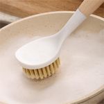 3pcs kitchen cleaning brush, wooden handle pot brush, dish brush