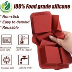 Square Chocolate Molds Silicone, 2pcs 9-Cavity Deep Chocolate Bar Molds DIY 6.3 x 6.3 x 2.5cm Dubai Chocolate Bar,Chocolate Covered Cookies,Silicone Molds for Baking Granola Bar, Brownie, Muffin