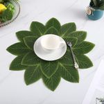 Simulated leaf placemat, waterproof/oil-proof and heat-insulating mat