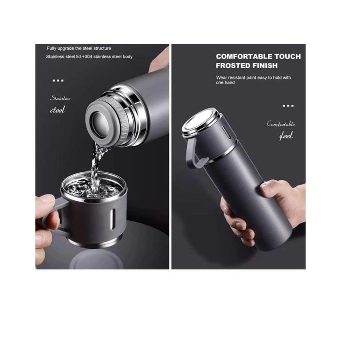 Un breakable stainless steel Gift pack thermocup 500ml +130ml cups &gift bag