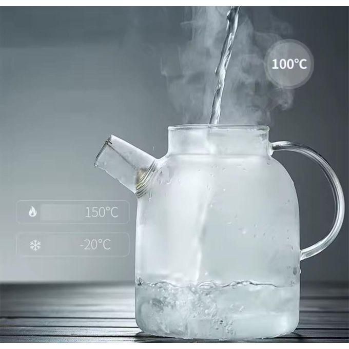 Heat Resistant Glass Teapot with Stainless Infuser For Coffee, Black Tea, Fruit Juice
