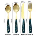 24-piece Stainless Steel Knife, Fork And Spoon Cutlery Set (gold)
