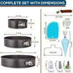 100-piece Cake Baking Supplies Set With 3 Baking Trays, Cake Decorating Set