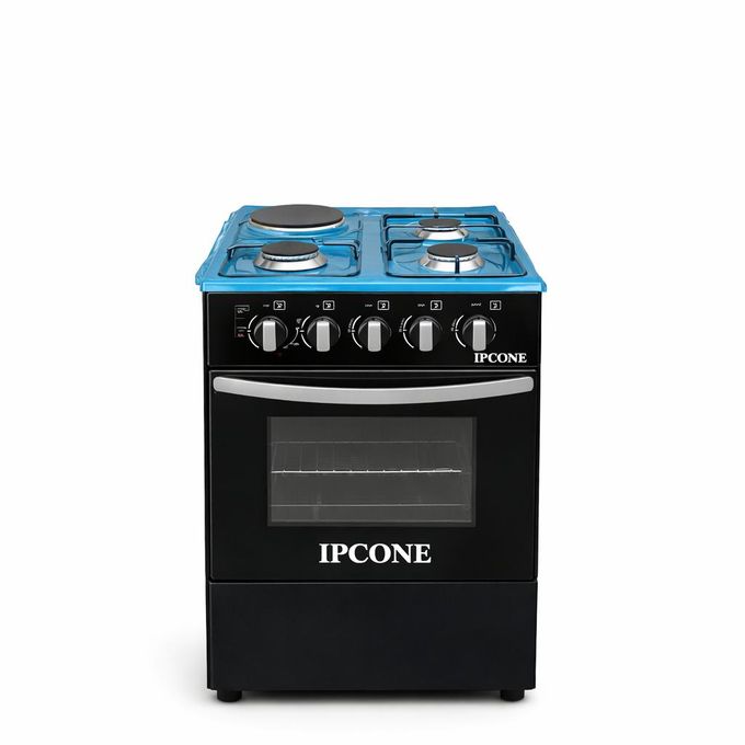 IPCONE 50*55 Cooker 3 Gas 1 Hotplate, Electric Oven,Glass Top, Jet Burners,1YR WARRANTY