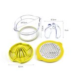Citrus Lemon Orange Juicer Manual Hand Squeezer with Built-in Measuring Cup and Greater