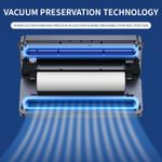 YUUIKLLE Vacuum Sealer Machine Built-in Bag Roll Storage and Cutter,Fast-Compact Food Sealer,Multi-Functional Food Vacuum Saver&Wide Seal,With1 Bag Roll&20pcs Pre-cut Bags