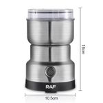 RAF Electric Kitchen Mini Grinder Mixer - Electric chopper small Grinders for Spices, Seeds, Herbs, and Coffee Beans, Spice Blender and Espresso Grinders, Dry Grinder Stainless Steel-300W